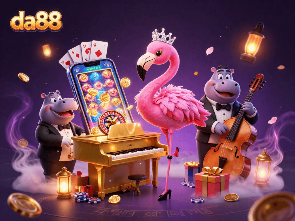Experience the thrill of da88 with vibrant casino characters showcasing exciting gaming elements and bright visuals.