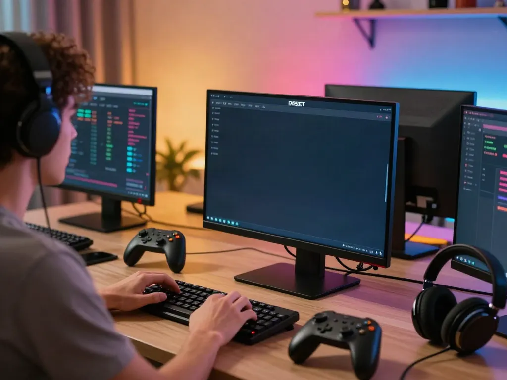 Exciting gaming atmosphere showcasing debet net interface with player engaged.