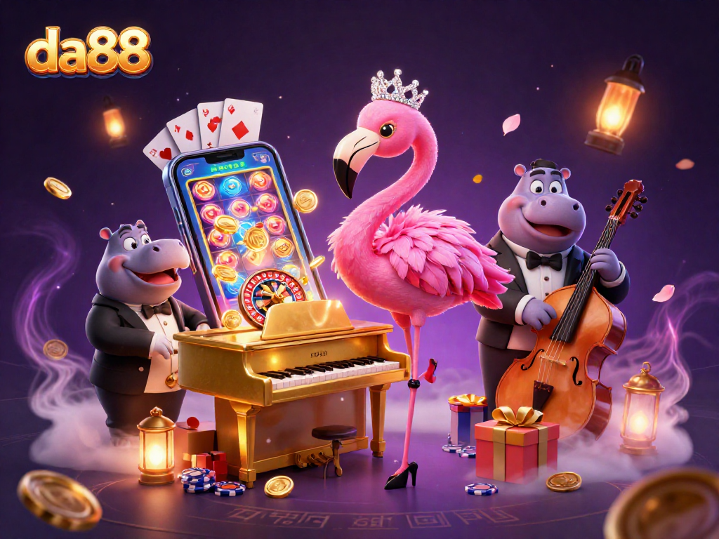 Experience the thrill of da88 with vibrant casino characters showcasing exciting gaming elements and bright visuals.