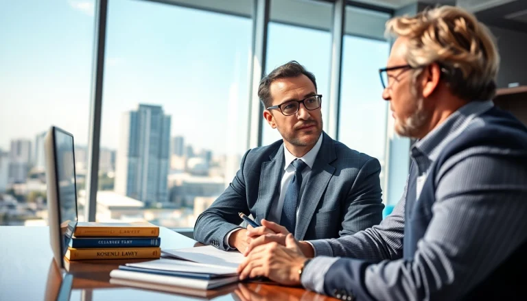 Clearwater truck accident lawyer providing expert consultation in a modern office environment.