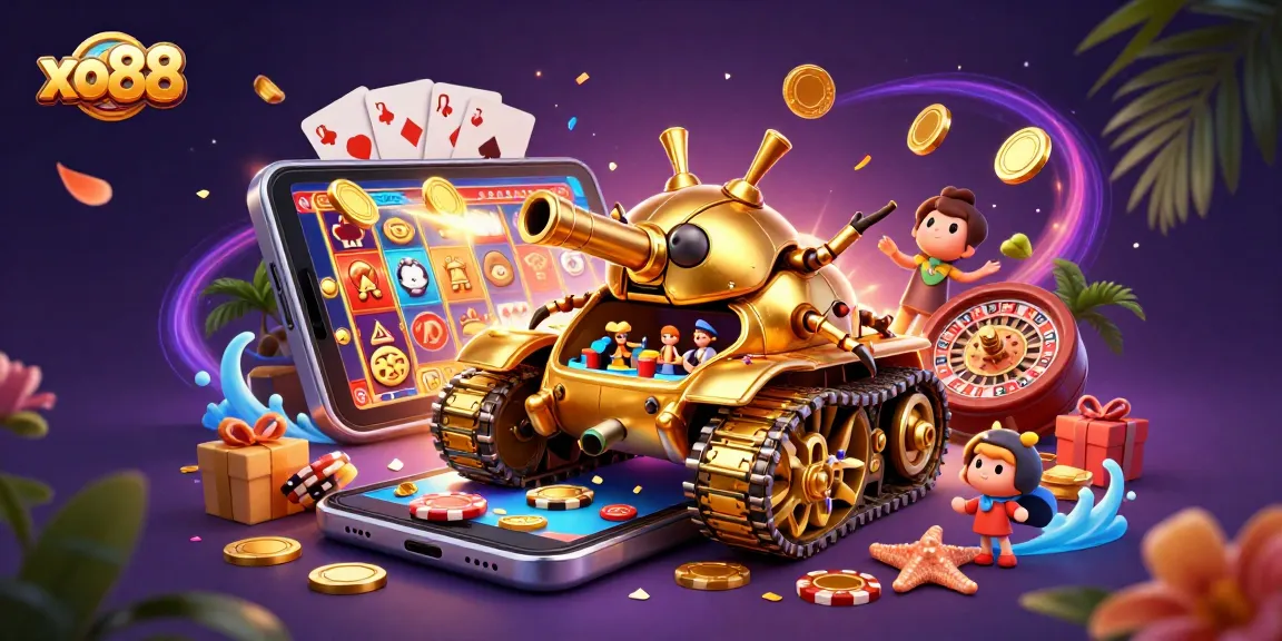 Experience thrilling gameplay with the xo88 golden beetle tank casino scene, showcasing dynamic slot action.