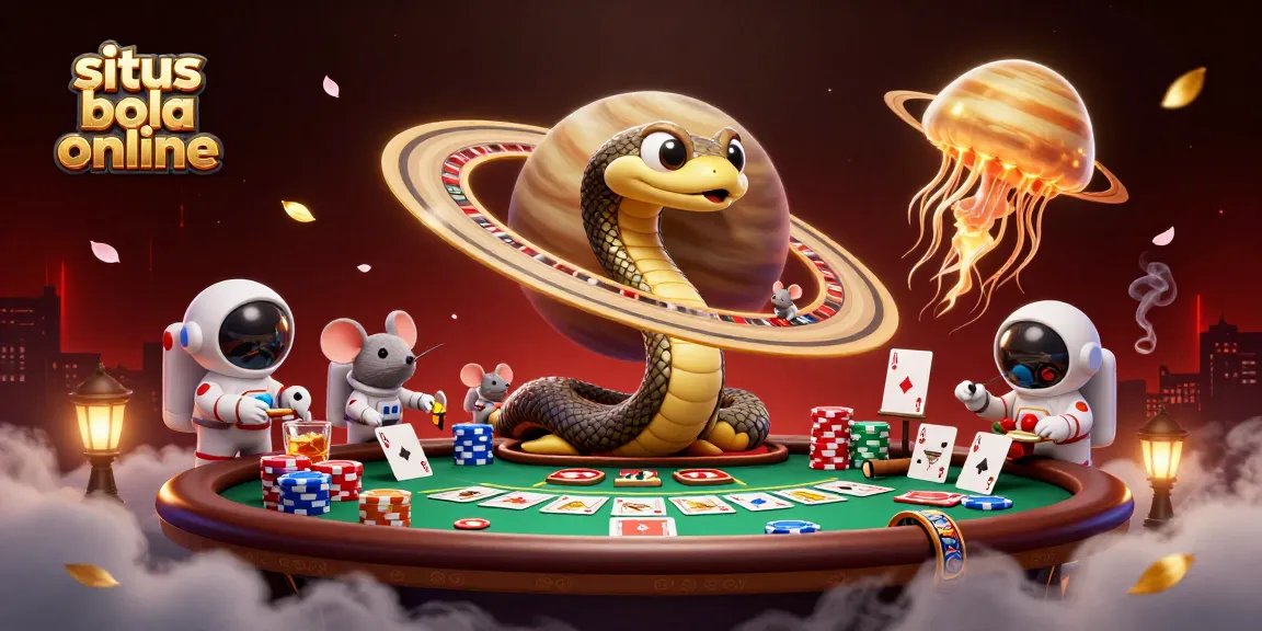 Place bets on the vibrant Saturn-themed roulette wheel at the situs bola online with dazzling visuals.