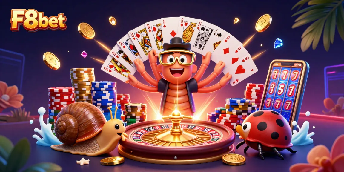 F8bet engages players with exciting gaming action featuring unique dealer and character elements.